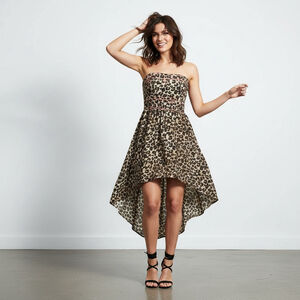 American Rag Leopard Print High Low Dress Size S